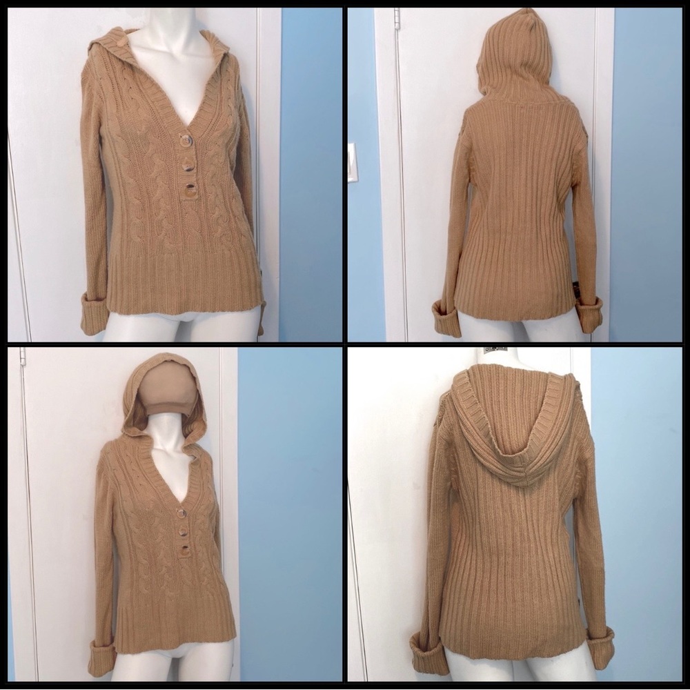 Long Sleeve Golden Beige Sweater by Demanding for Say What?